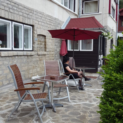 Terasa exterioară a vilei